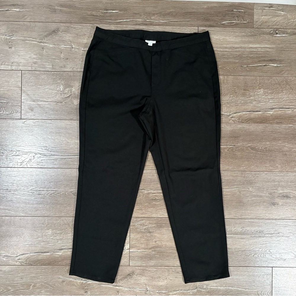 JJill Ponte Black Slim-Fit Trousers